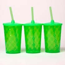 KIT 50 Copos Twister - 480ml - 60g - Liso Translúcido C/ TAMPA E CANUDO KIT 50 Copos Twister - 480ml - 60g - Liso Translúcido C/ TAMPA E CANUDO