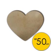 Kit 50 Corações Decorativos Aplique MDF 3mm Corte Laser Kit 50 Corações Decorativos Aplique MDF 3mm Corte Laser