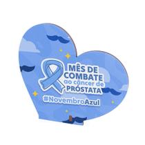 Kit 50 Corações MDF Novembro Azul Campanha de Conscientização Kit 50 Corações MDF Novembro Azul Campanha de Conscientização