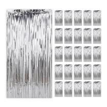 Kit 50 Cortina Fitas Metalizadas Prata Decoração Kit 50 Cortina Fitas Metalizadas Prata Decoração