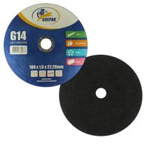 Kit 50 disco corte 07x1/16 180mm Guepar Aço Inox Alumínio