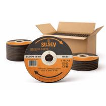 Kit 50 Disco De Corte 4” 115mm Ferro Aço Fino Para Esmerilhadeira Profissional