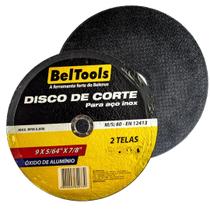 Kit 50 Disco de Corte 9 x 7/8 Aço Inox Beltools Kit 50 Disco de Corte 9 x 7/8 Aço Inox Beltools
