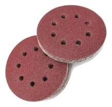 Kit 50 Disco de Lixa Fecho Aderente Vermelho Pluma 8 Furos 115mm Grão 60 Kit 50 Disco de Lixa Fecho Aderente Vermelho Pluma 8 Furos 115mm Grão 60