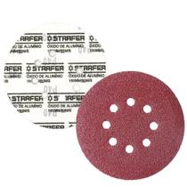 Kit 50 Disco de Lixa Vermelho Madeira 150mm Grão 80