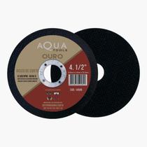 Kit 50 discos corte profissional inox 4.1/2 X 1.0 ouro aquatools