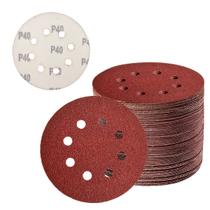 Kit 50 Discos de Lixa Colantes Grão 40 5"Pol 125mm Arsenal