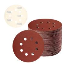 Kit 50 Discos de Lixa Colantes Grão 400 5"Pol 125mm Arsenal