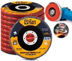 Kit 50 Discos Lixa De Desbaste Tipo Flap 4.1/2 Grão 40