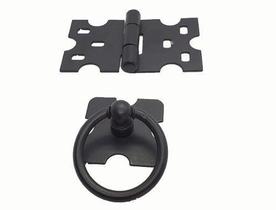 Kit 50 Dobradiças Mexicana + 40 Puxadores Rustico Argola PZ-1063 Kit 50 Dobradiças Mexicana + 40 Puxadores Rustico Argola PZ-1063