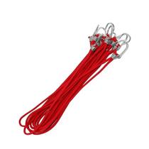 Kit 50 Elastico De Lona Caminhao Vermelho Gancho Metal 35cm