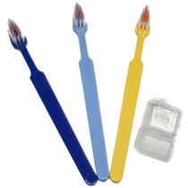 Kit 50 Escovas de dente infantil com protetor de cerdas macias qualidade