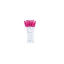 Kit 50 Escovinha Rosa c/ Branco Extensão de Cílios Sobrancelha