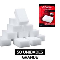 Kit 50 Esponja Mágica Bucha Grande Limpeza Multiuso Planeta