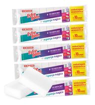 Kit 50 Esponjas Mágicas Limpa Superfícies Remove Manchas Kit 50 Esponjas Mágicas Limpa Superfícies Remove Manchas