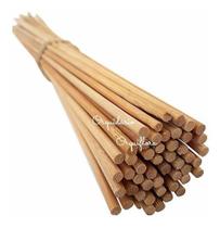 Kit 50 Estacas Tutor De Plantas Haste Natural Bambu 35cm