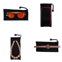 Kit 50 estojo para oculos de sol saquinho pano porta joias relogio bag
