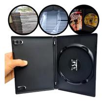 Kit 50 Estojo Preto Para Dvd Amaray 14mm