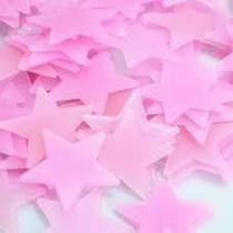 Kit 50 Estrelas Fluorescentes 3 cm Brilha no Escuro Neon Teto Parede
