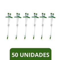 Kit 50 Extensor Equipo Adulto 18 cm 2 Vias 12 Fr