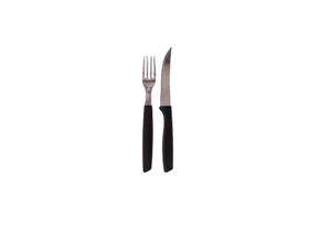 Kit 50 Facas e 50 Garfos Lamina Inox Cabo Preto Kit 50 Facas e 50 Garfos Lamina Inox Cabo Preto