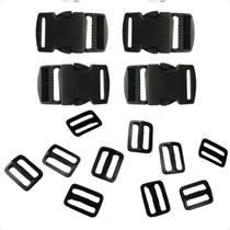 Kit 50 Fechos E 50 Reguladores 30mm Para Mochilas E Bolsas Kit 50 Fechos E 50 Reguladores 30mm Para Mochilas E Bolsas