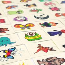 Kit 50 Festa Atacado Tatuagem Temporária Infantil 3x4cm Evento