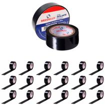 Kit 50 Fita Isolante 18 mm x 20 m Preta - Durável, Flexível e Fácil Aplicação Kit 50 Fita Isolante 18 mm x 20 m Preta - Durável, Flexível e Fácil Aplicação