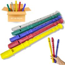 Kit 50 Flauta Doce Infantil Instrumento De Brinquedo Kit 50 Flauta Doce Infantil Instrumento De Brinquedo