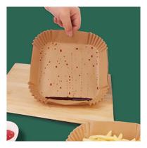 Kit 50 Forma De Papel Quadrada Descartável Air Fryer