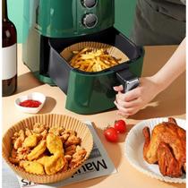 Kit 50 Forma Papel Forro Descartável Air Fryer Antiaderente