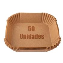 Kit 50 Forma Quadrada Protetor Para Fritadeira Elétrica Airfryer Papel Descartável Kit 50 Forma Quadrada Protetor Para Fritadeira Elétrica Airfryer Papel Descartável
