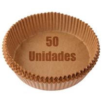 Kit 50 Forma Redonda Protetor Fritadeira Airfryer Papel Descartável 20cm Kit 50 Forma Redonda Protetor Fritadeira Airfryer Papel Descartável 20cm