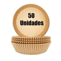 Kit 50 Forma Redonda Protetor Para Fritadeira Elétrica Airfryer Papel Descartável