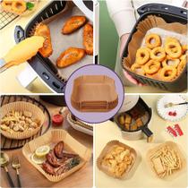 Kit 50 Formas De Papel 16cm Fritadeira Air Fryer Quadrada Kit 50 Formas De Papel 16cm Fritadeira Air Fryer Quadrada