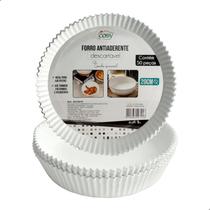 Kit 50 Formas De Papel Redonda 20cm Para Fritadeira Elétrica Air Fryer Descartável Branca Kit 50 Formas De Papel Redonda 20cm Para Fritadeira Elétrica Air Fryer Descartável Branca