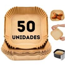 Kit 50 Formas Quadrada Descartável Airfryer 20x20x4,5cm Kit 50 Formas Quadrada Descartável Airfryer 20x20x4,5cm