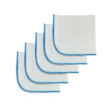 Kit 50 Fralda De Boca Quadriculada 33x33cm Com Crochê 100% Algodão