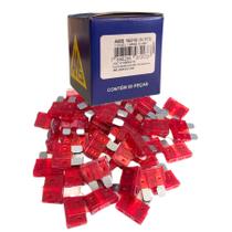 Kit 50 Fusíveis Lâmina Médio 10 Amperes Universal Vermelho