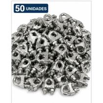 Kit 50 grampo clips para cabo de aço 1/8 Kit 50 grampo clips para cabo de aço 1/8