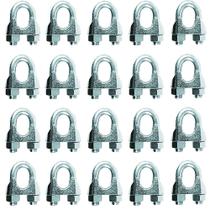 Kit 50 Grampo para Cabo de Aço Pesado 1/4 Galvanizado Kit 50 Grampo para Cabo de Aço Pesado 1/4 Galvanizado