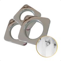 Kit 50 Ilhós Quadrado 19mm para Cortina de Ilhós - Cromado