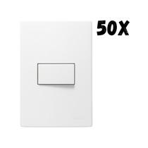 Kit 50 Interruptores Simples MG Sleek 10A 4x2 Branco 16017