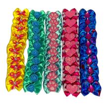 Kit 50 Lacinhos Com Apliques Para Cachorros E Gatos