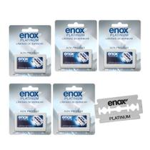 Kit 50 Lâminas de Barbear Alta Precisão Fio Duplo Aço Inox Enox Platinum Kit 50 Lâminas de Barbear Alta Precisão Fio Duplo Aço Inox Enox Platinum