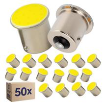 Kit 50 Lâmpada LED 1 Polo P21W Cob Branca Revenda Atacado