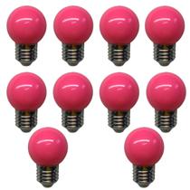 Kit 50 Lâmpada Led Bolinha 3w E27 Colorida Decorativa Abajur Varal Festa Luz Amarela Azul Rosa Verde Vermelho 127v 220v