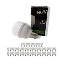 Kit 50 Lâmpadas Led Bulbo 20w Frio (6500K)