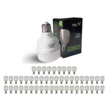 Kit 50 Lâmpadas Led Bulbo 30W Fria