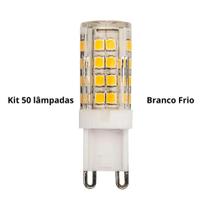 Kit 50 Lâmpadas Led G9 Halopim 5w Bivolt Branco Frio 6500k Kit 50 Lâmpadas Led G9 Halopim 5w Bivolt Branco Frio 6500k